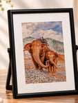 Elephant Metal Photo Frame | 18 cm