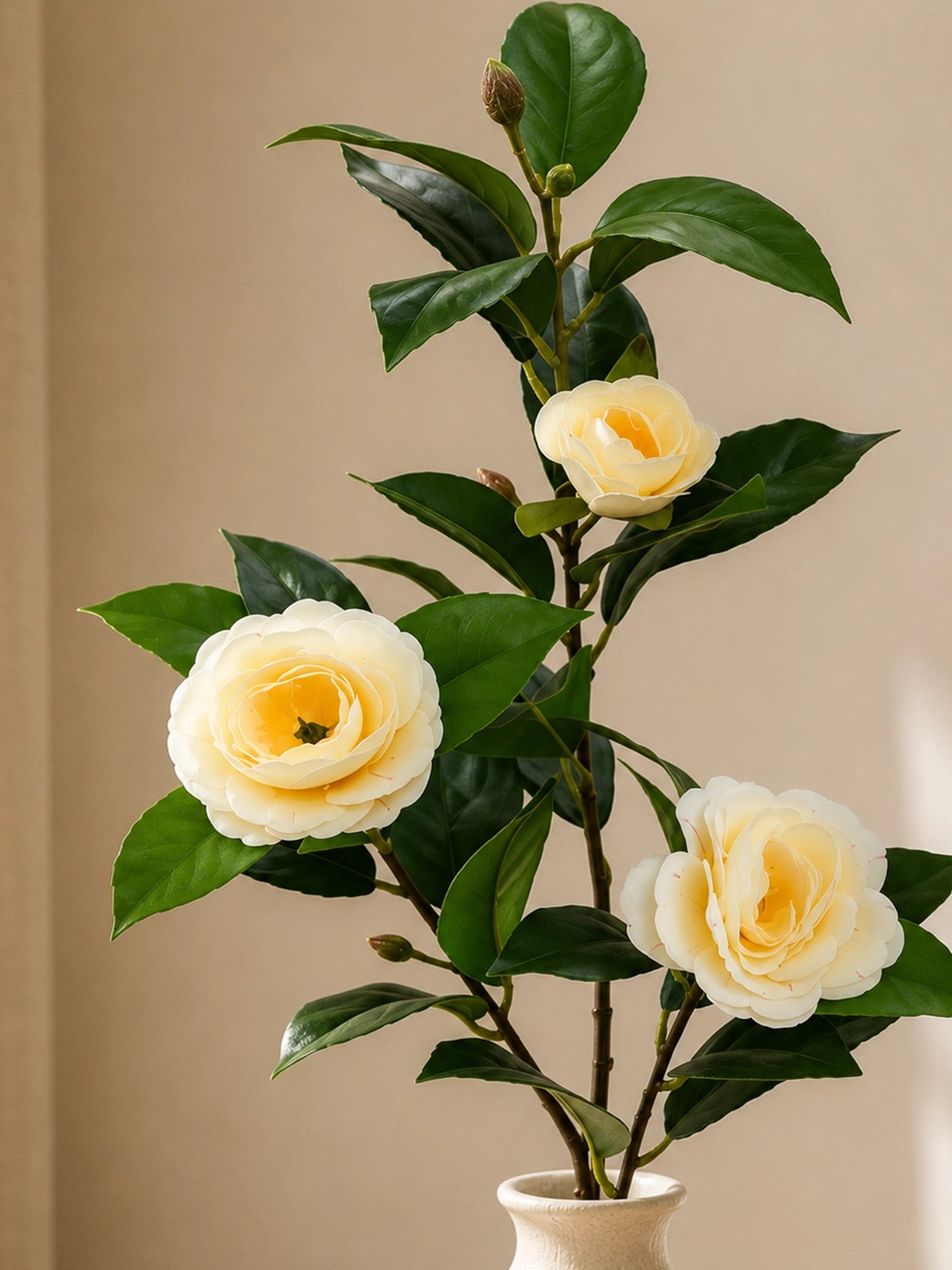 Artificial Rose Stick | Off White | 94 cm