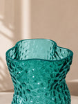 Twisted Glass Vase | Green | 23 cm