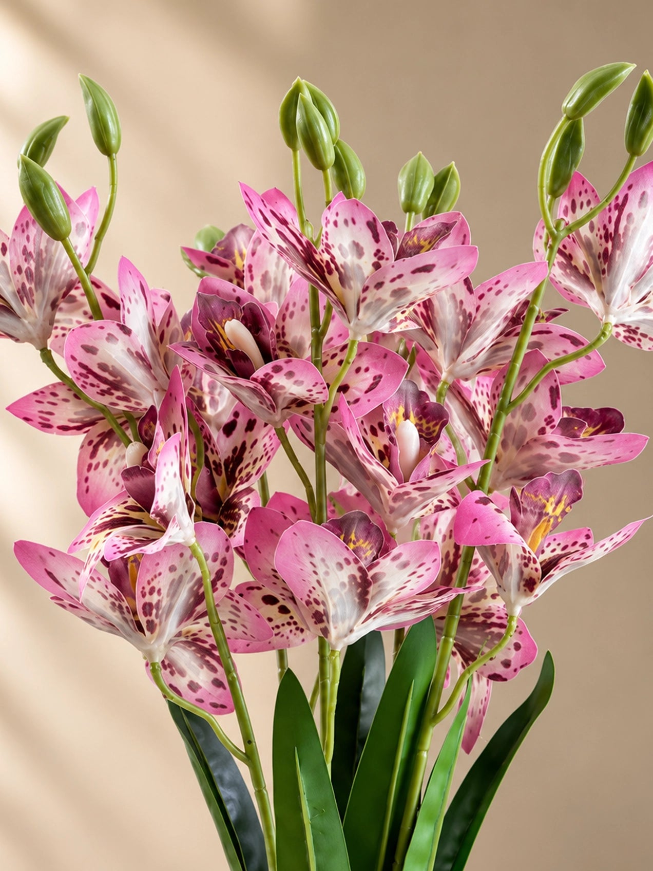 Artificial Cymbidium Orchid Flower Bunch | Pink | 57 cm