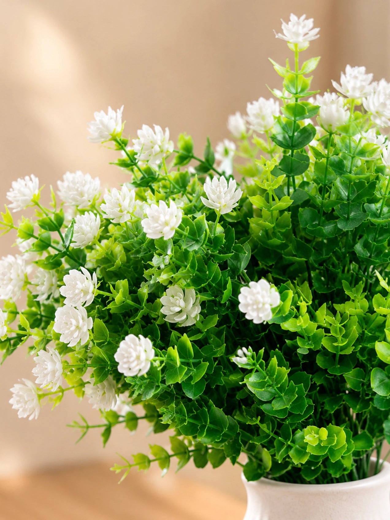 Artificial Kalanchoe Flower Bunch | White | 33 cm