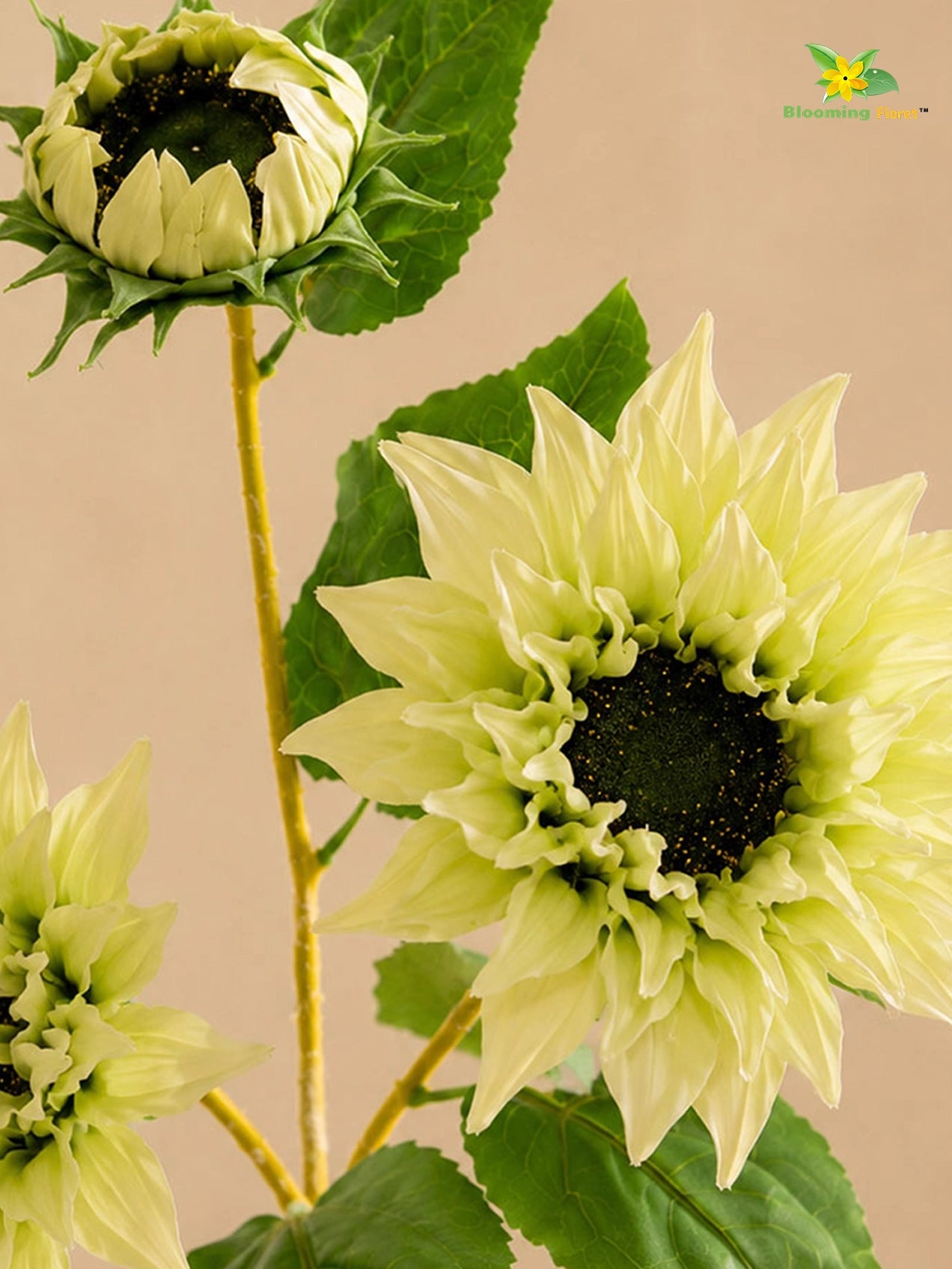 Artificial Sunflower Stick | Green | 78 cm