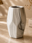Pentagon Marble Ceramic Vase | Medium | 18 cm