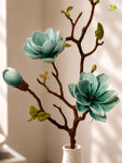 Magnolia Ikebana Flower Stick | Blue | 72 cm | Set of 2