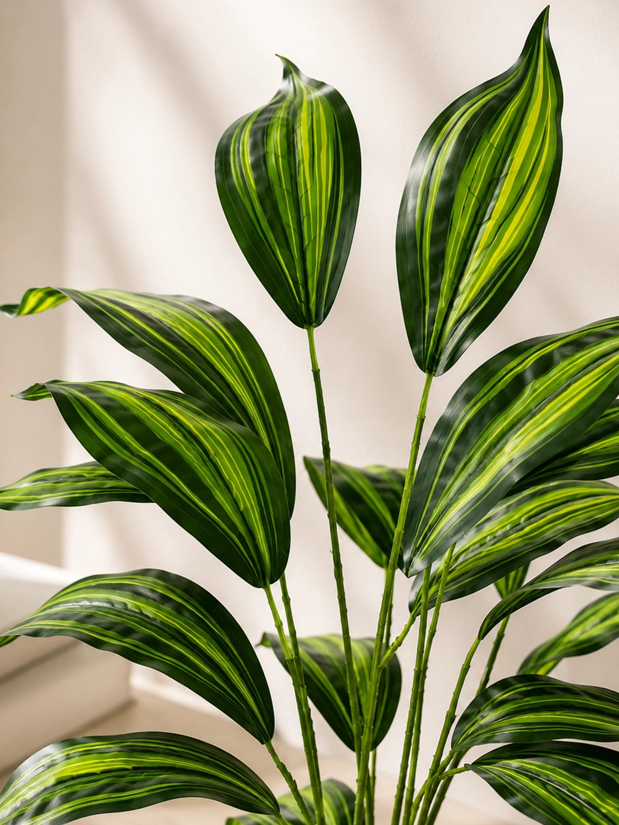 Artificial Cast-Iron Plant | 74 cm | 26 Leaves | With Basic Pot