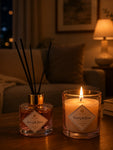 Berry & Rose Candle & Reed Diffuser Set with Peach Delphinium