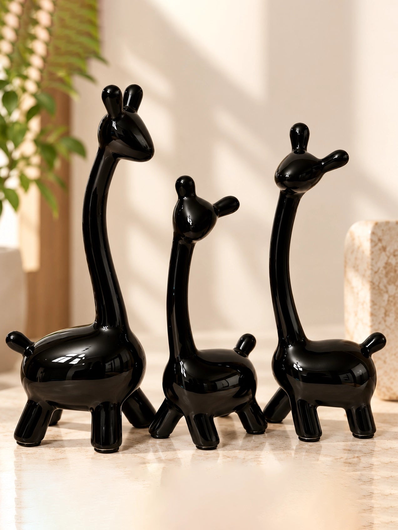 Giraffe Trio Set | Black