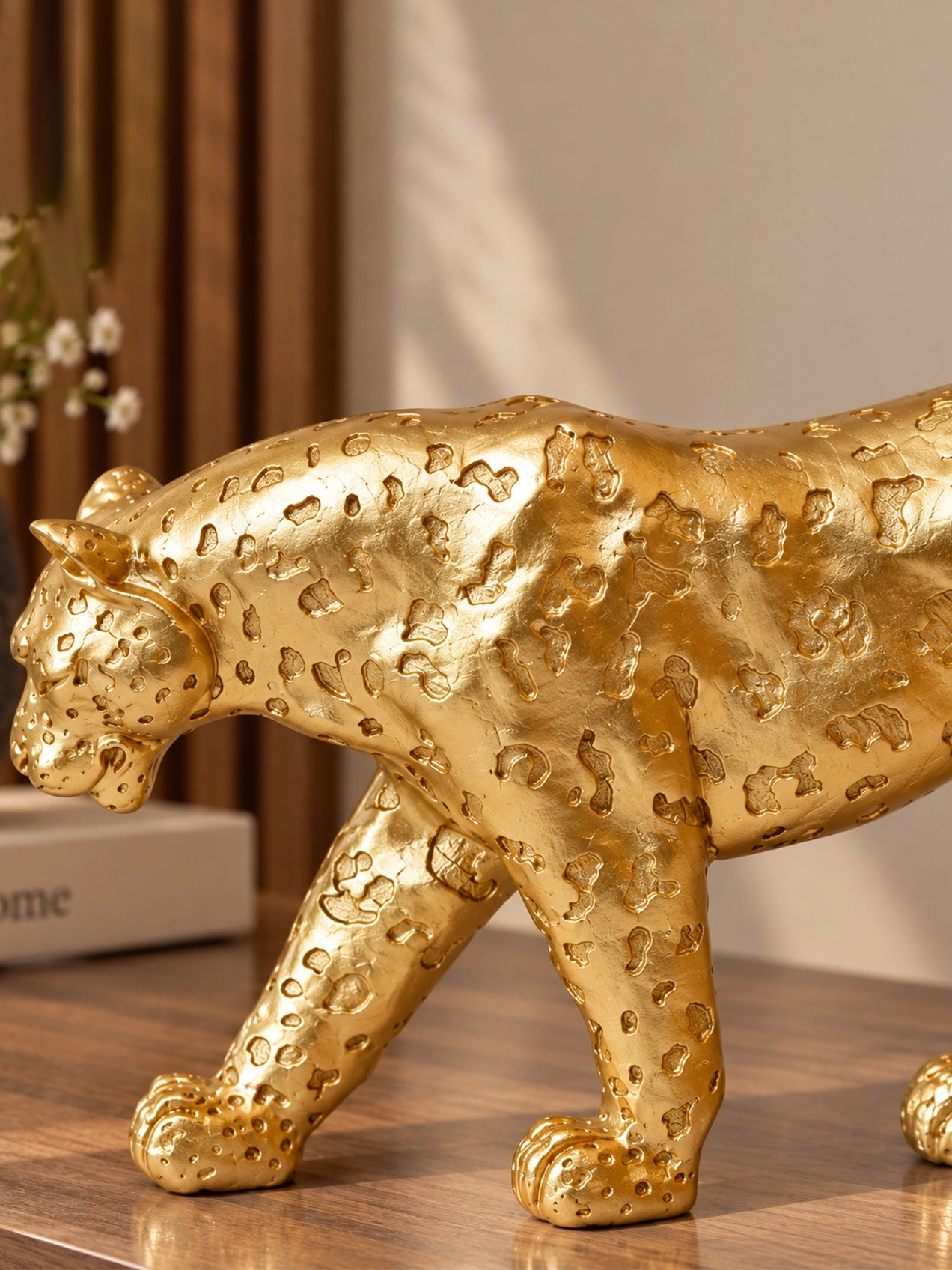 Gold Leopard Figurine | 26 cm