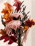 Autumn Essence Faux Dahlia Bouquet | Peach | 58 cm