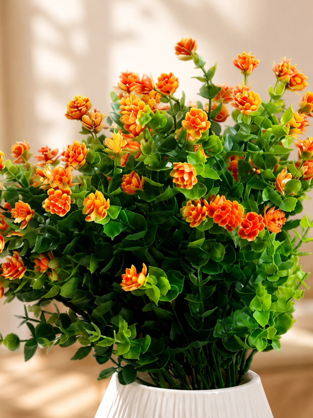 Artificial Kalanchoe Flower Bunch | Orange | 33 cm