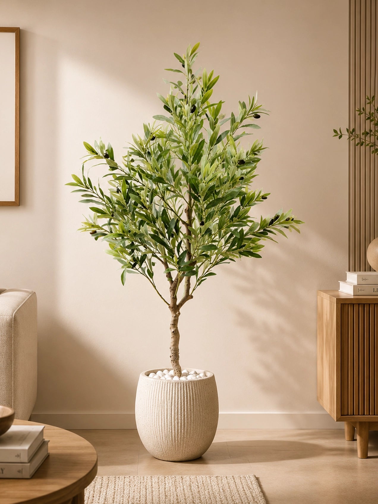 Overleaf Faux Olive Tree | 130 cm | With Basic Pot