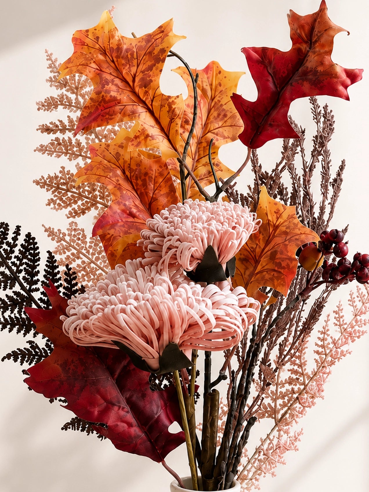 Autumn Essence Faux Dahlia Bouquet | Pink | 58 cm