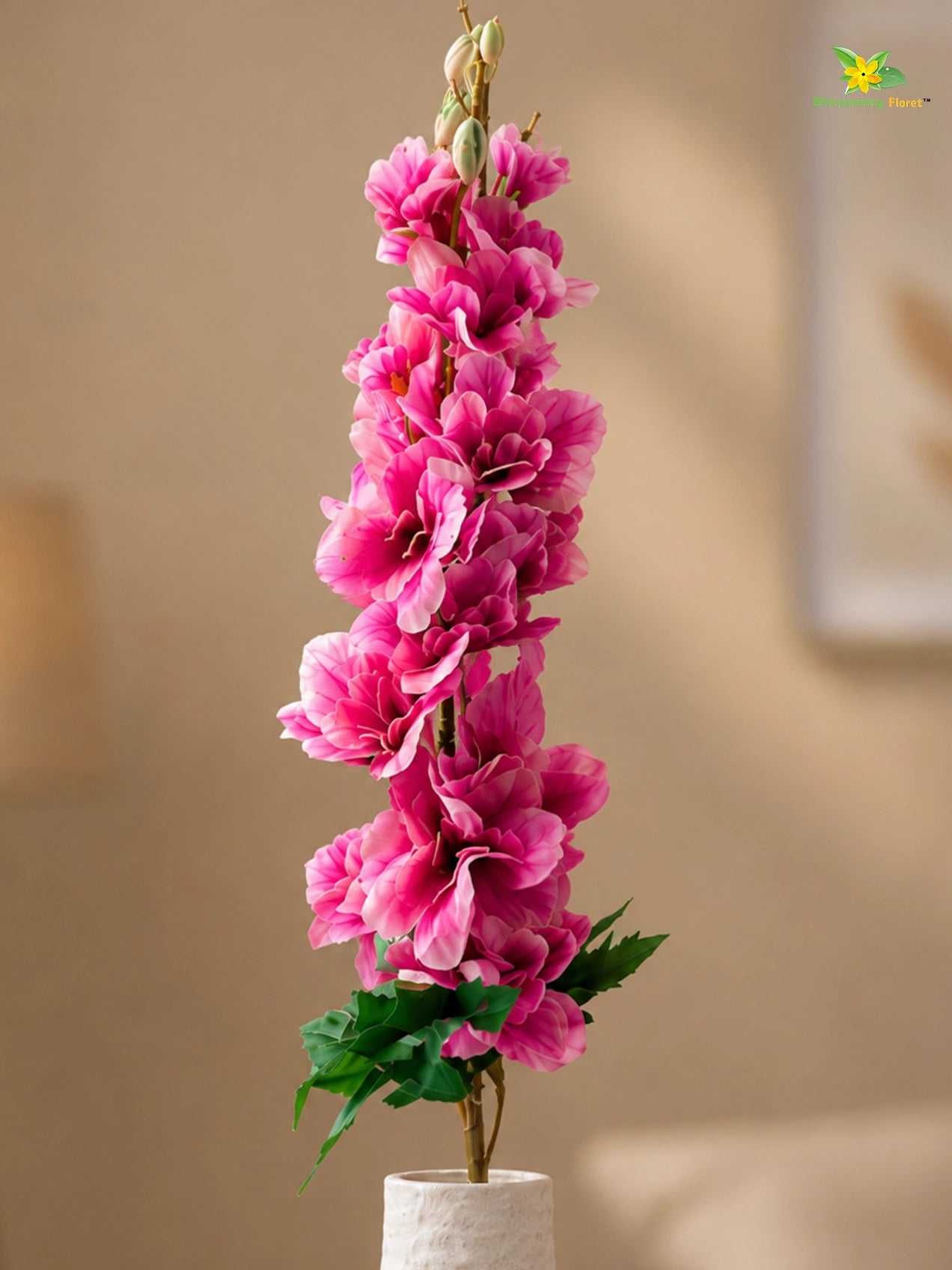 Delphinium Flower Stick | Pink | 88 cm