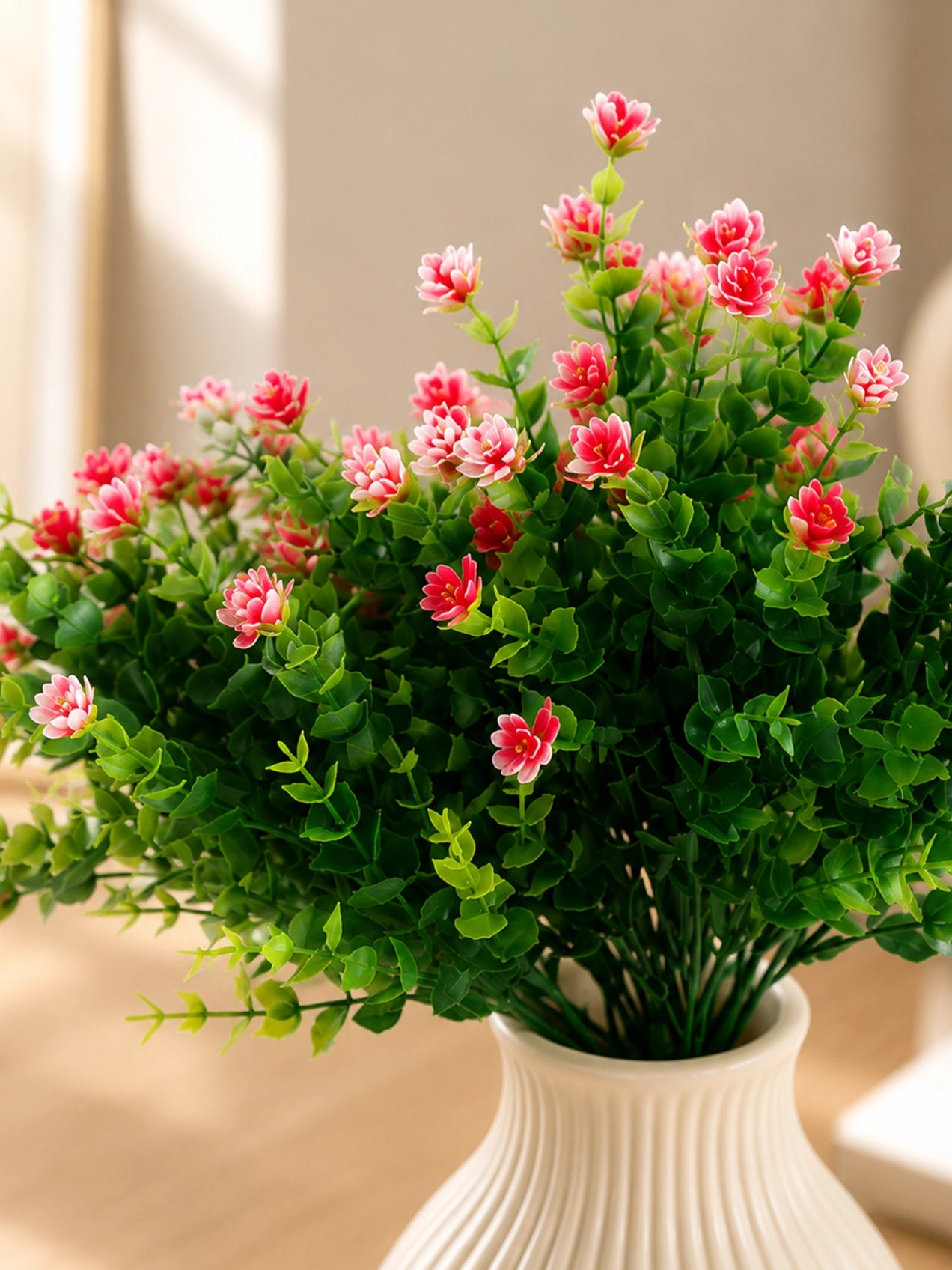 Artificial Kalanchoe Flower Bunch | Red | 33 cm