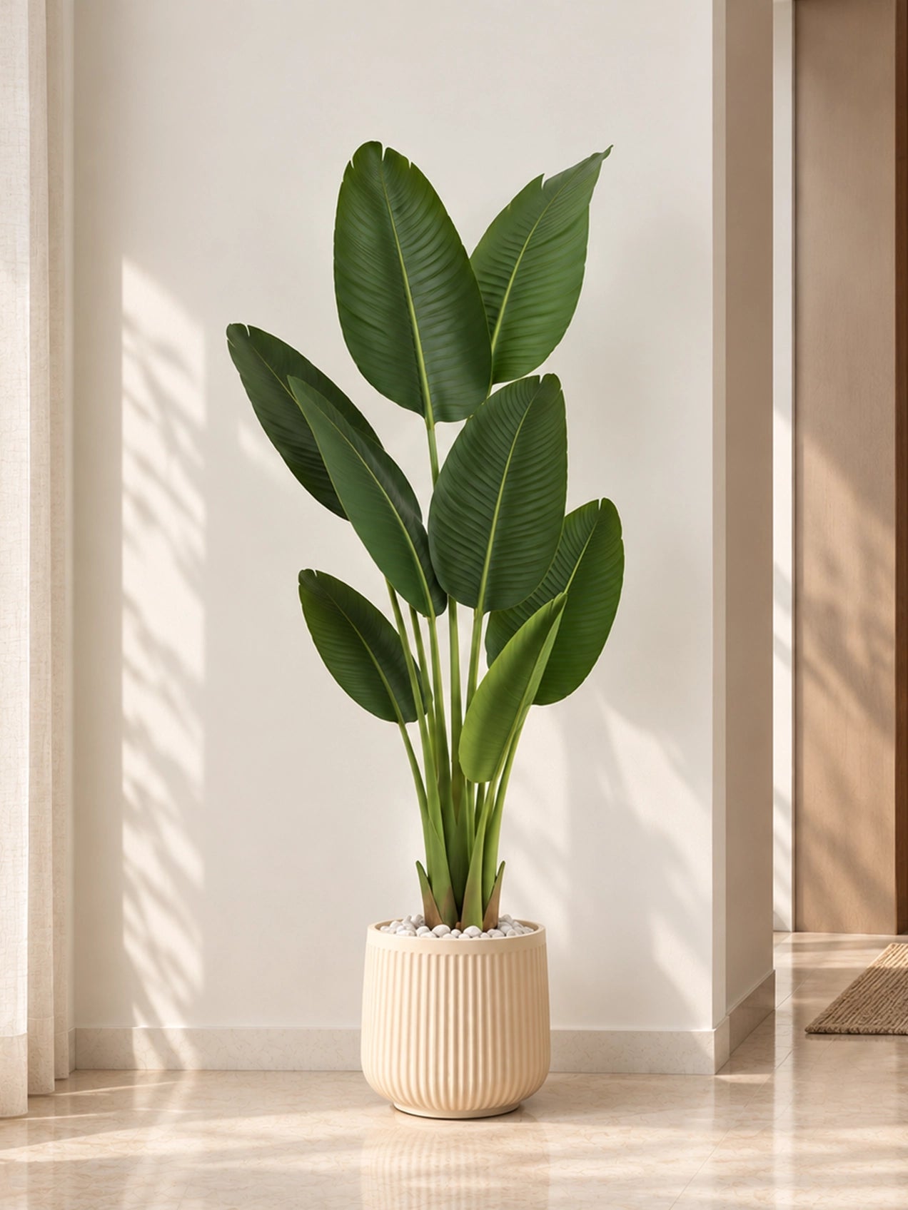 Artificial Banana Plant | 155 cm | With Basic Black Pot
