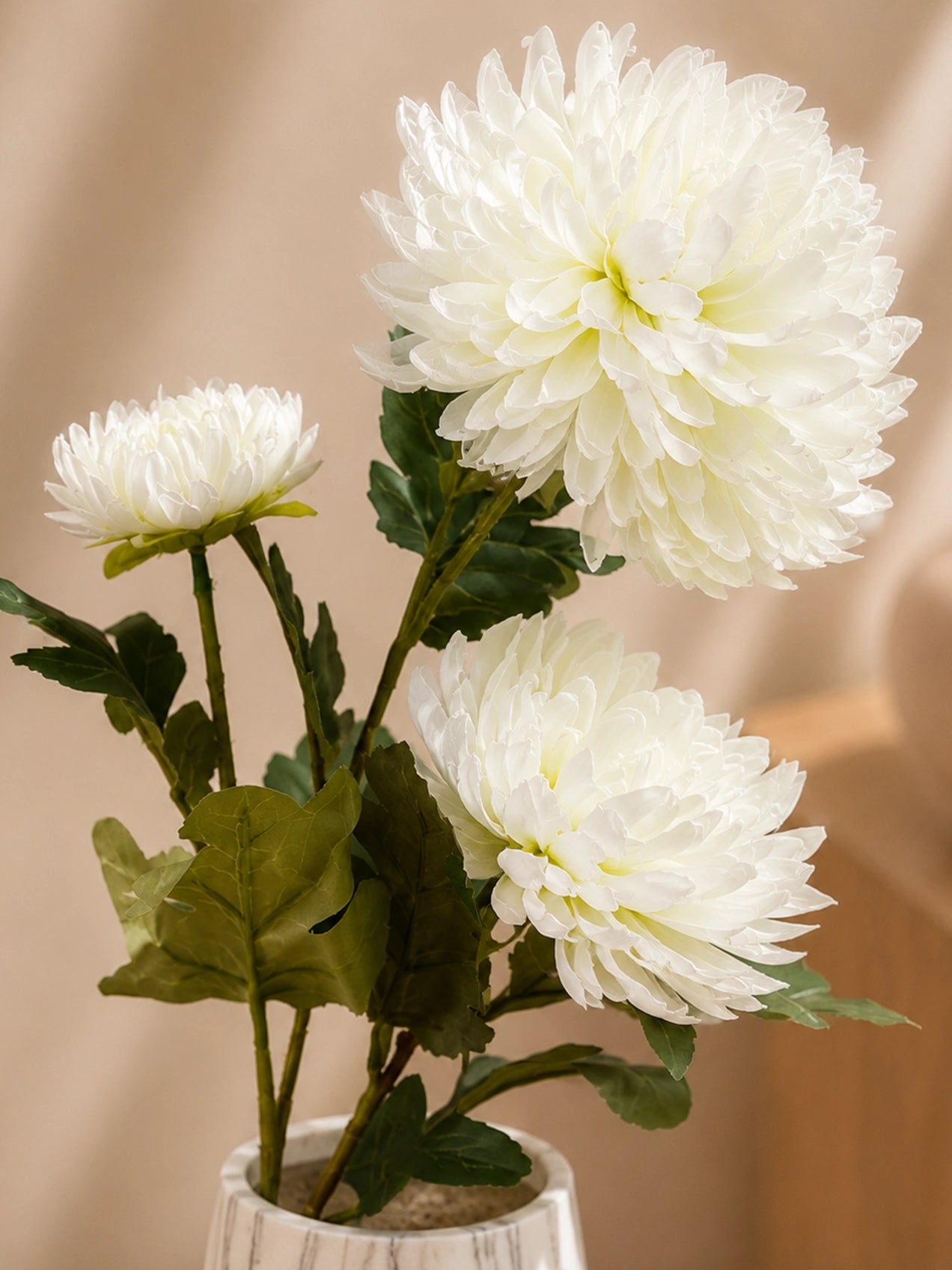 Luxe Artificial Peony Flower Stick | White | 88 cm