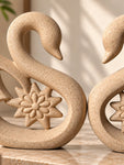 Premium Ceramic Swan Duo