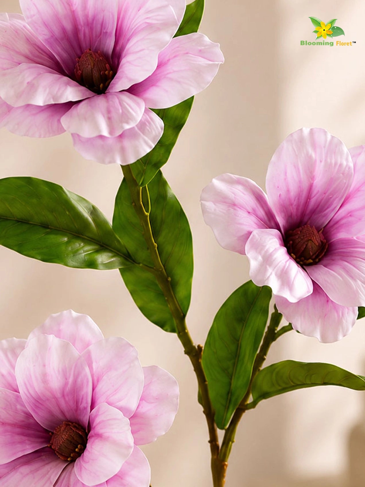 Magnolia Flower Stick | Purple | 95 cm