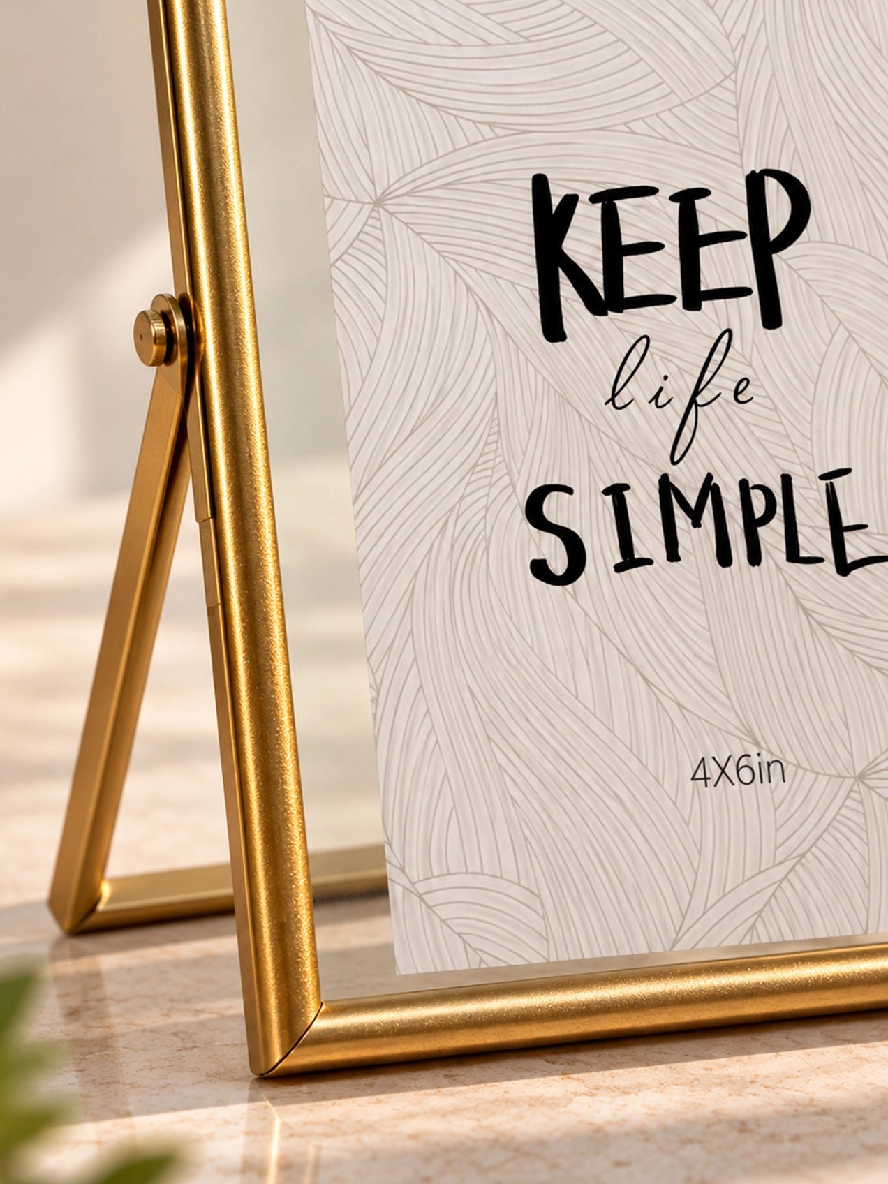 Vertical Glass Metal Frame – Keep Life Simple | 20 cm