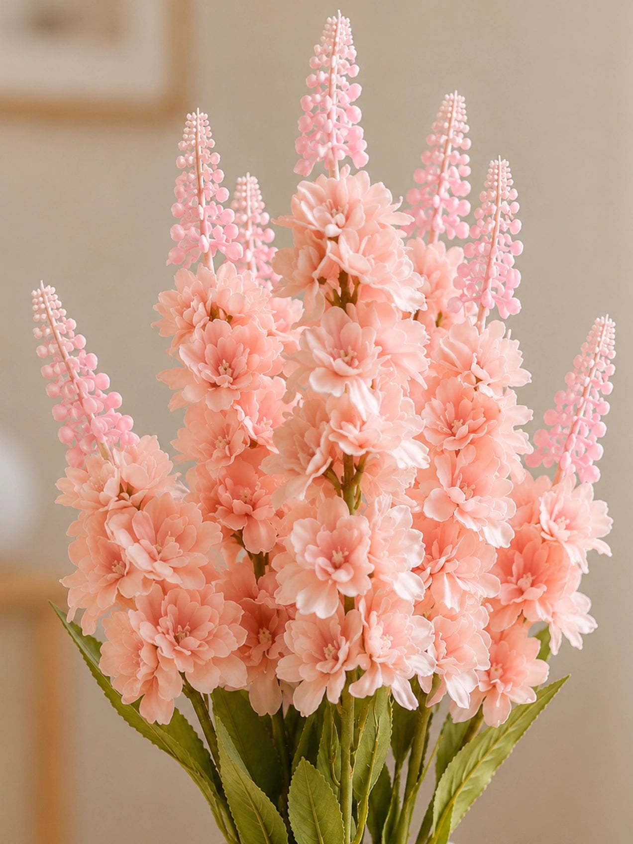 Artificial Snapdragon Flower Bunch | Light Pink | 59 cm