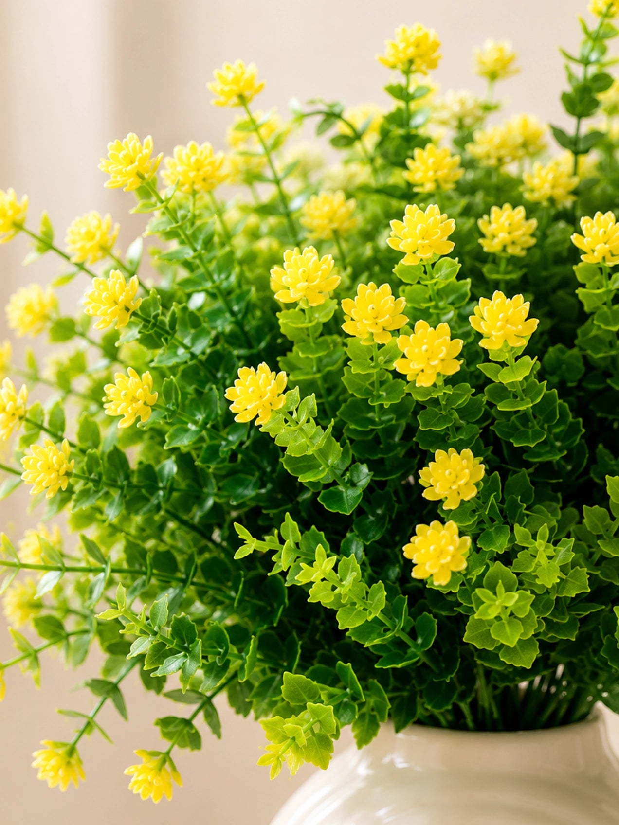 Artificial Kalanchoe Flower Bunch | Yellow | 33 cm
