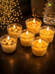 Lavender, Rose, Vanilla - Glass Candle  | 5 cm | Set of 3, 6 Pcs
