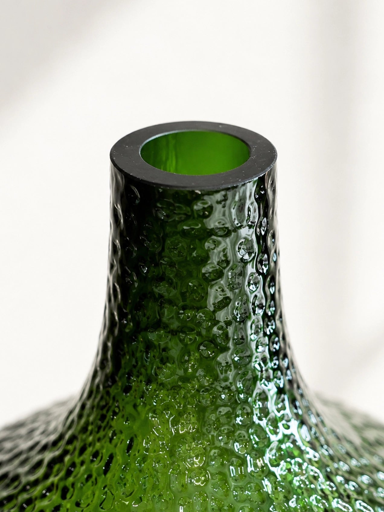 Globular Glass Vase | Green | 25 cm