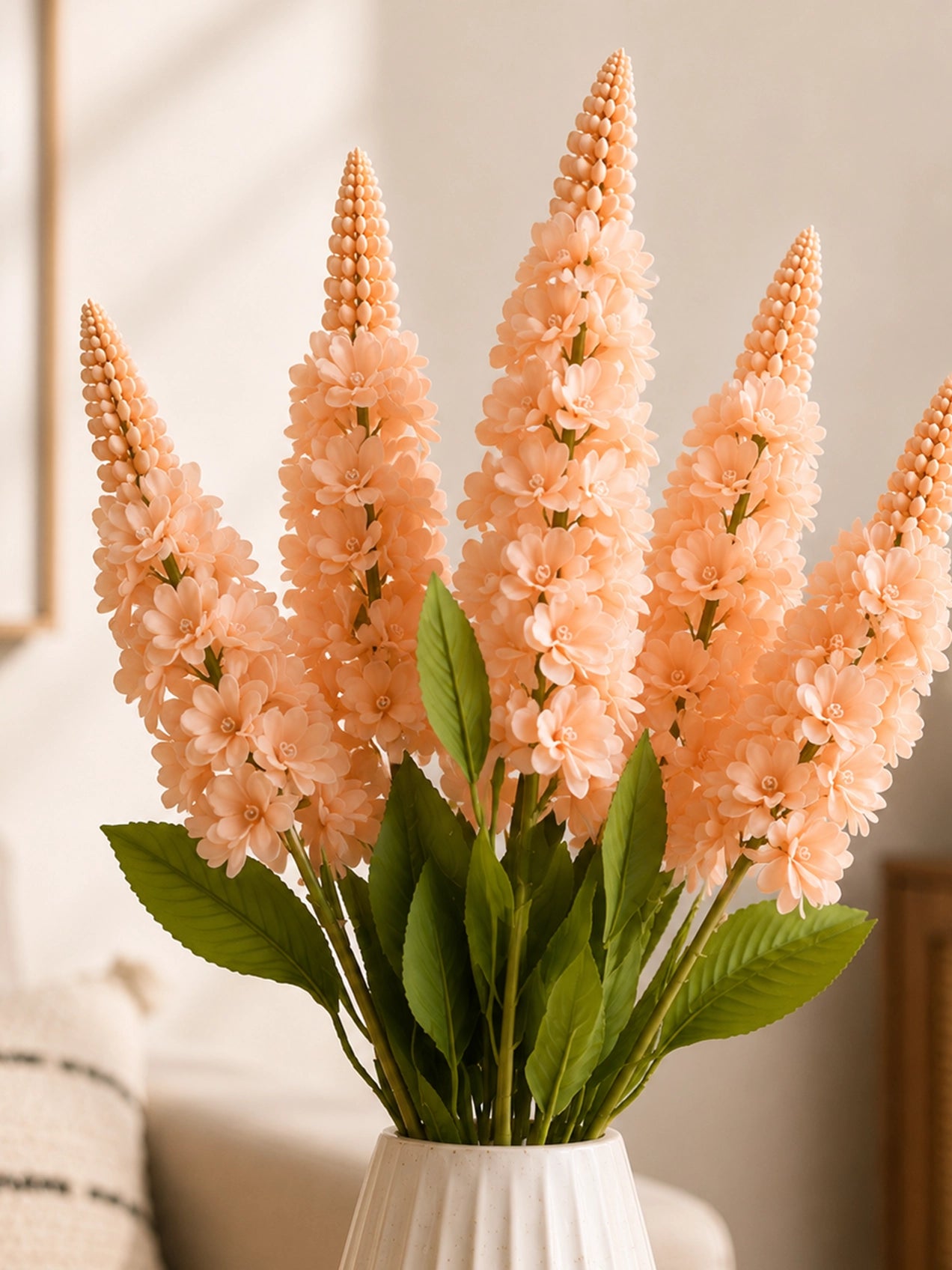 Artificial Snapdragon Flower Bunch | Peach | 59 cm