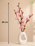 Artificial Plum Blossom Flower Stick | Pink | 60 cm | Set of 2