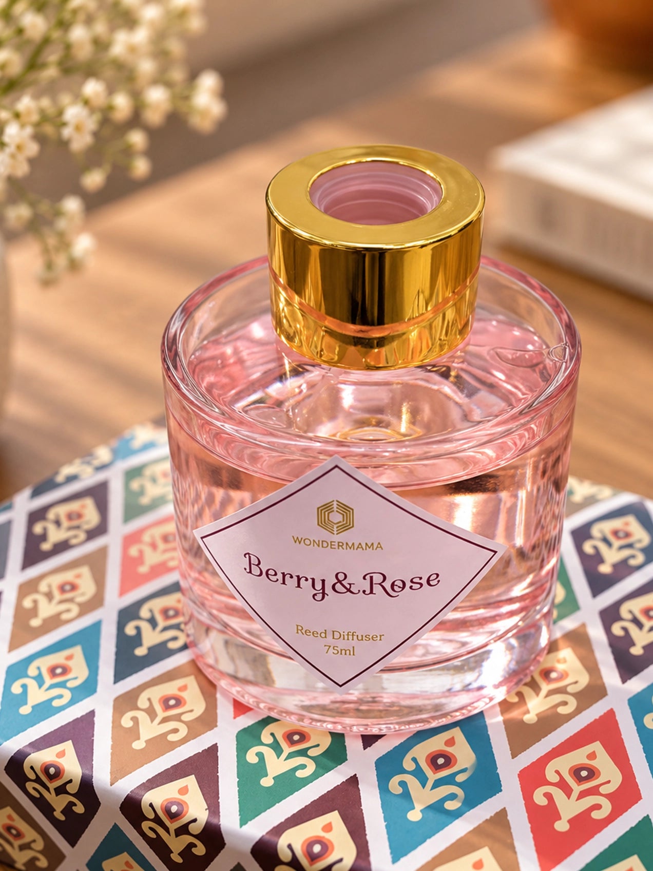 Reed Fragrance Diffuser & Candle Set | Berry & Rose | 26 cm