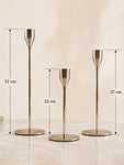 Gold Candle Holder | Set of 3