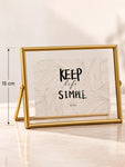 Horizontal Glass Metal Frame – Keep Life Simple | 15 cm