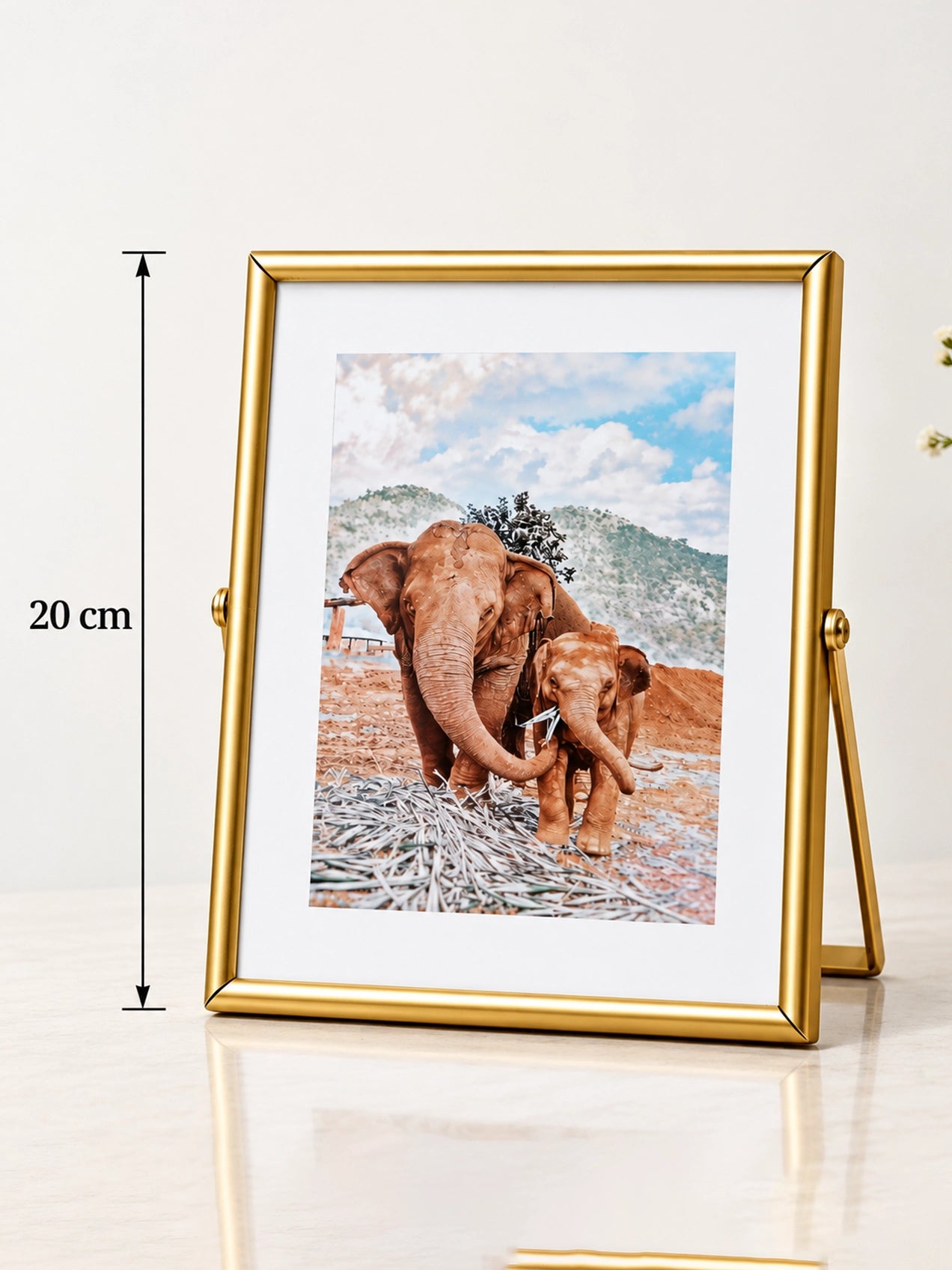 Elephant Metal Photo Frame | 20 cm