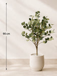 Artificial Eucalyptus Plant | 90 cm |  With Basic pot