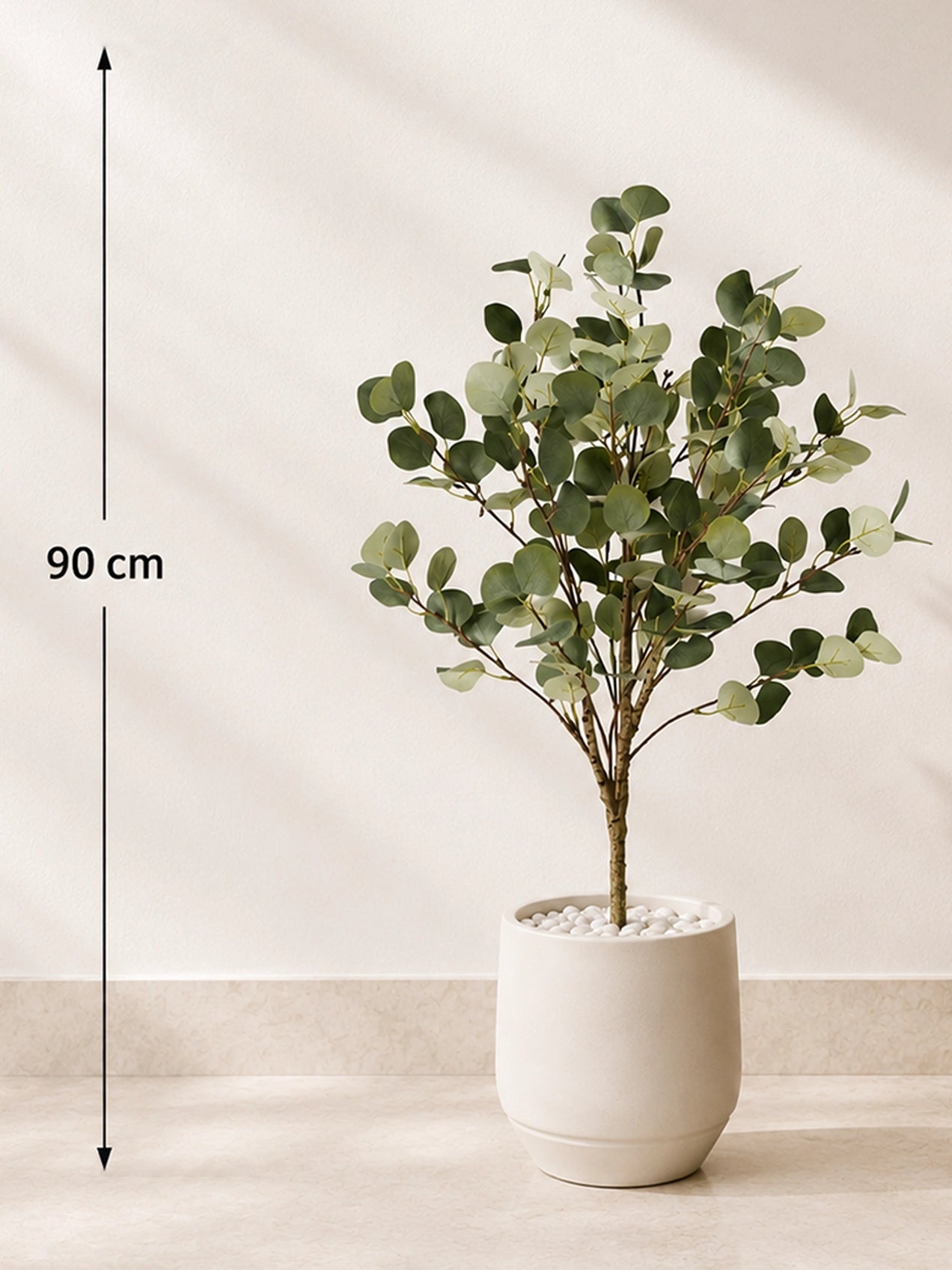 Artificial Eucalyptus Plant | 90 cm |  With Basic pot