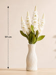Artificial Snapdragon Flower Bunch | Off White | 59 cm