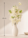 Cherry Blossom Flower Bunch | Off White | 65 cm