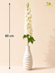 Delphinium Flower Stick | White | 88 cm