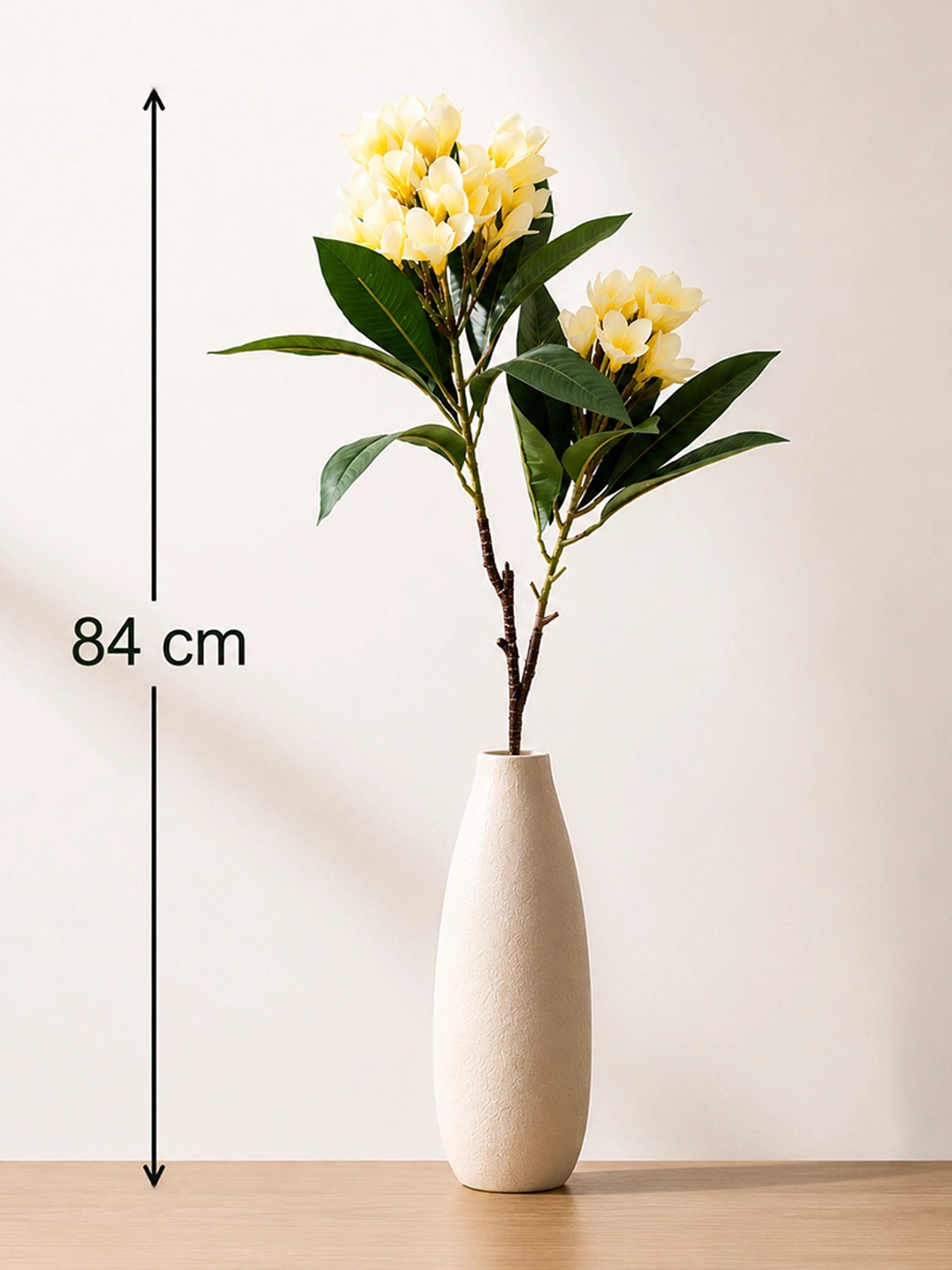 Frangipani Flower Stick | White | 84 cm