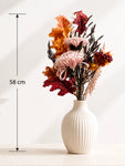 Autumn Essence Faux Dahlia Bouquet | Peach | 58 cm