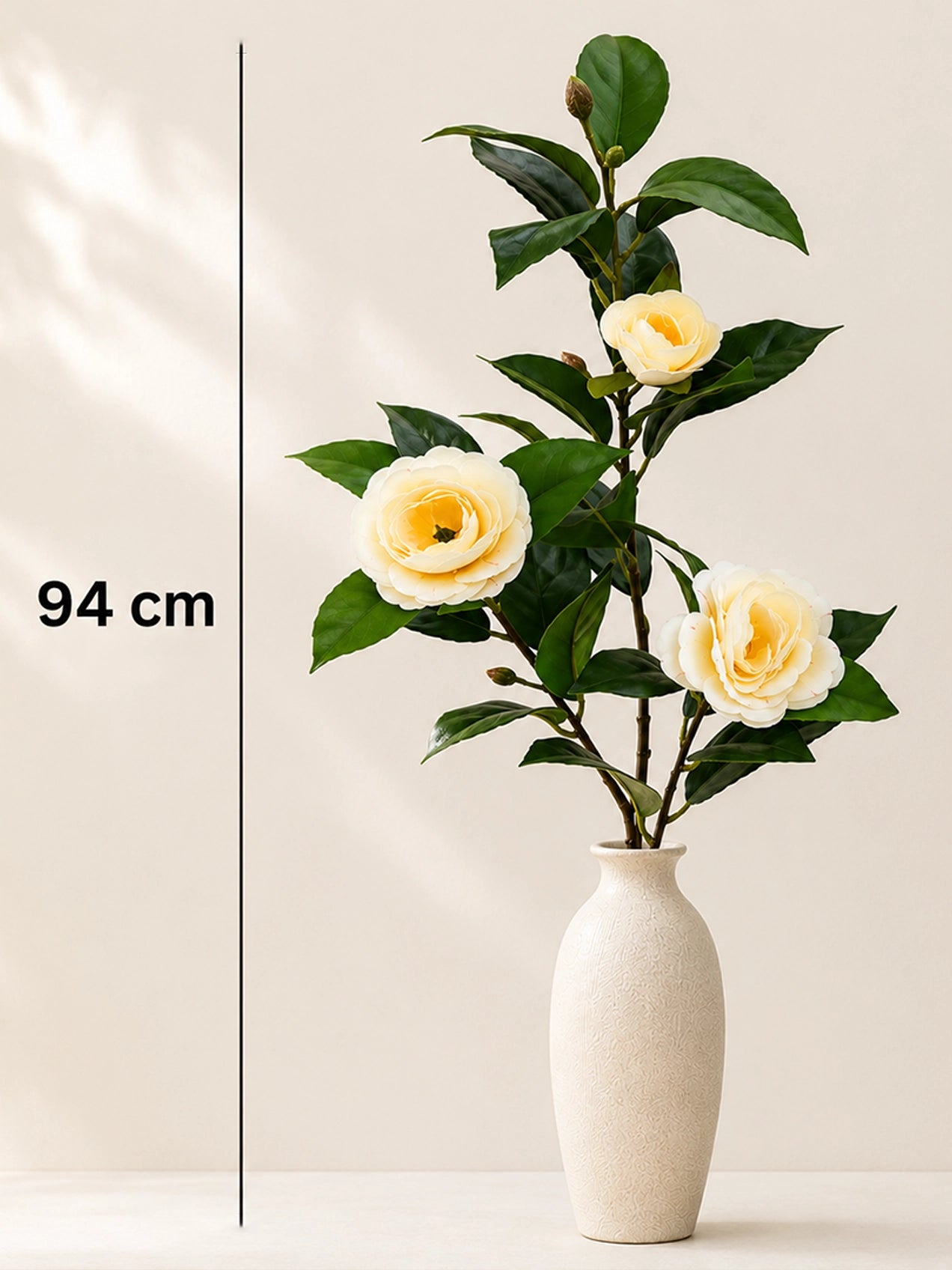 Artificial Rose Stick | Off White | 94 cm