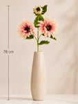 Artificial Sunflower Stick | Light Pink | 78 cm | Set of 2