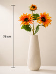 Artificial Sunflower Stick | Orange | 78 cm | Set of 2