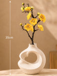Small Plum Blossom Flower Stick | Yellow | 35 cm | Set of 2