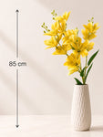 Artificial Magnolia Flower Stick | Yellow | 85 cm