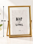 Vertical Glass Metal Frame – Keep Life Simple | 20 cm