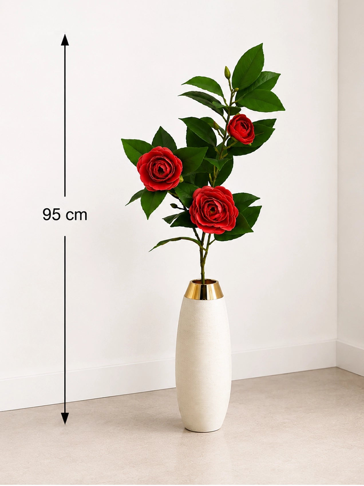 Artificial Rose Stick | Red | 95 cm