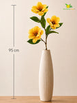 Magnolia Flower Stick | Yellow | 95 cm | Set of 2