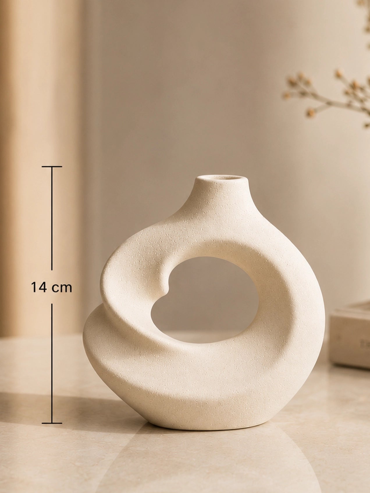 Twist Craft Ceramic Vase | 14 cm