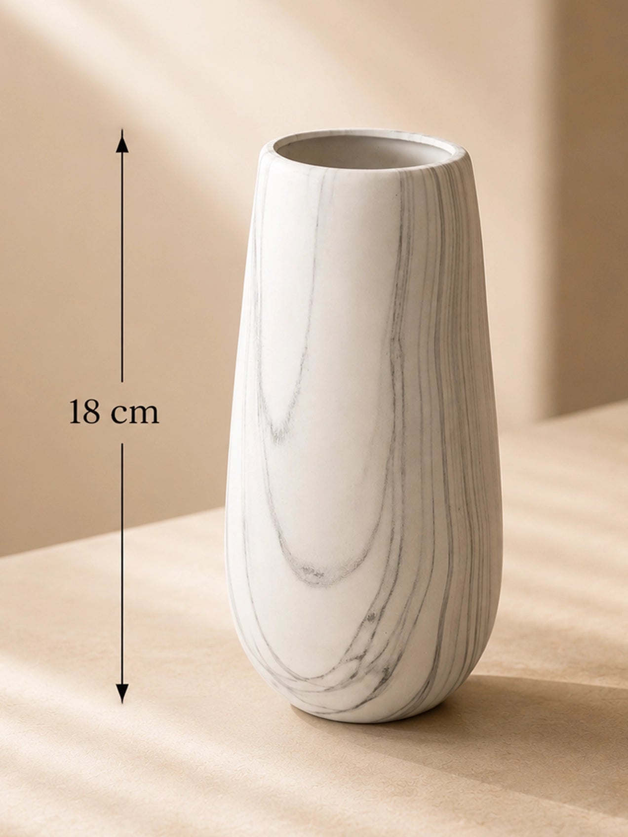 Marble Design Ceramic Vase | Medium | 25 cm